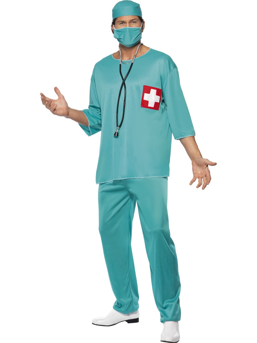Deguisement Chirurgien Vert Smiffys Metier Adulte Homme Polyester