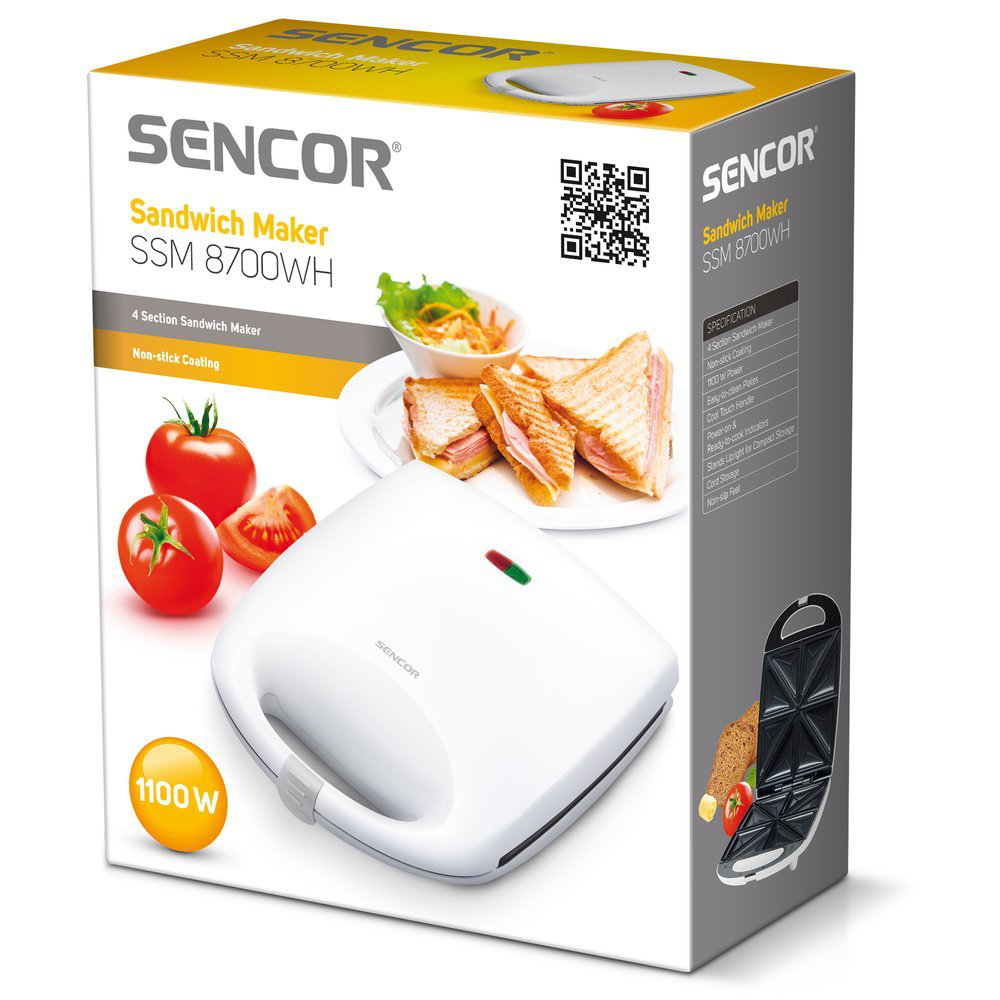 Appareil A Croque Monsieur Sencor 40031378 Prepare 8 Sandwiches Controle Automatique Facile A Nettoyer
