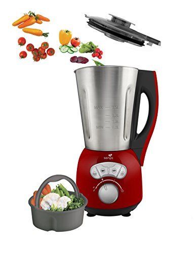 Mixeur Et Cuiseur Senya Cook Ice V3 1400w Inox Et Rouge Soup Maker