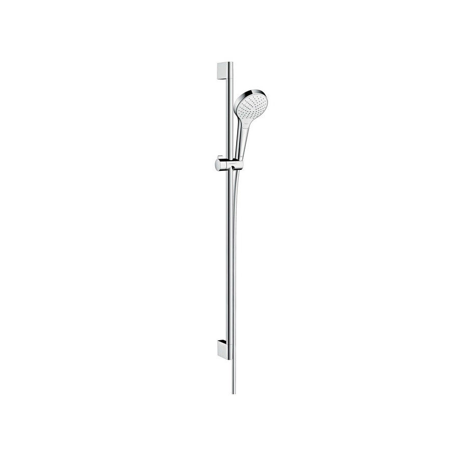 Hansgrohe Croma Select S 1jet Set De Douche 26575400 Ecosmart, Blanc-chrome, 90 Cm Barre De Douche