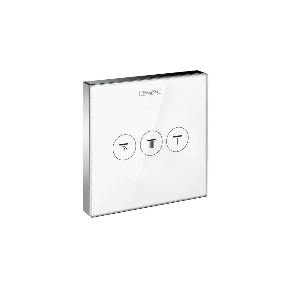 Hansgrohe Showerselect Valve Encastree 3 Verbraucher , Verre Blanc-chrome