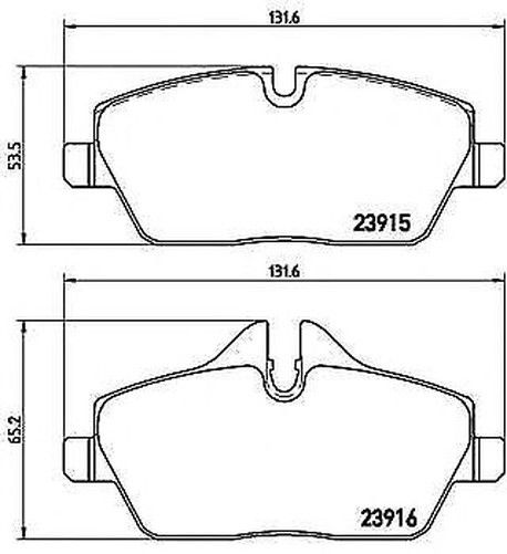 BREMBO Kit de plaquettes de frein frein a disque
