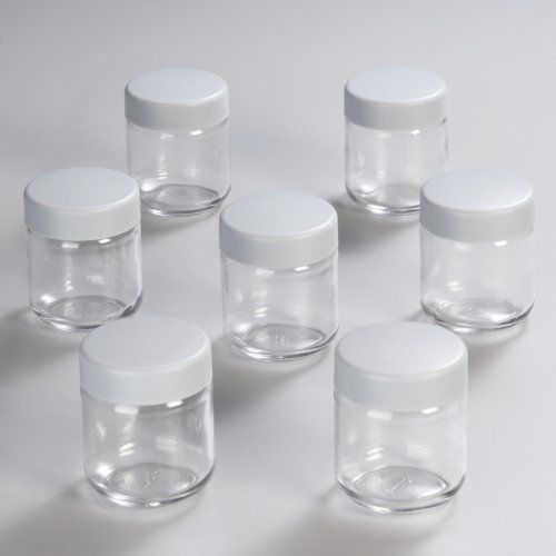 Lot de 8 pots en verre avec couvercle pour yaourtiere