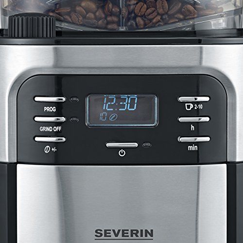 Severin 4810 Cafetiere Filtre Avec Broyeur Integre Noir Et Inox 1000w 14 L