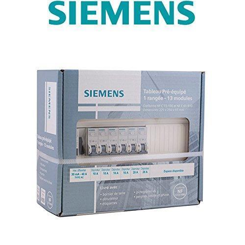 Siemens - Tableau electrique pre-equipe 1 rangee 13 modules 6