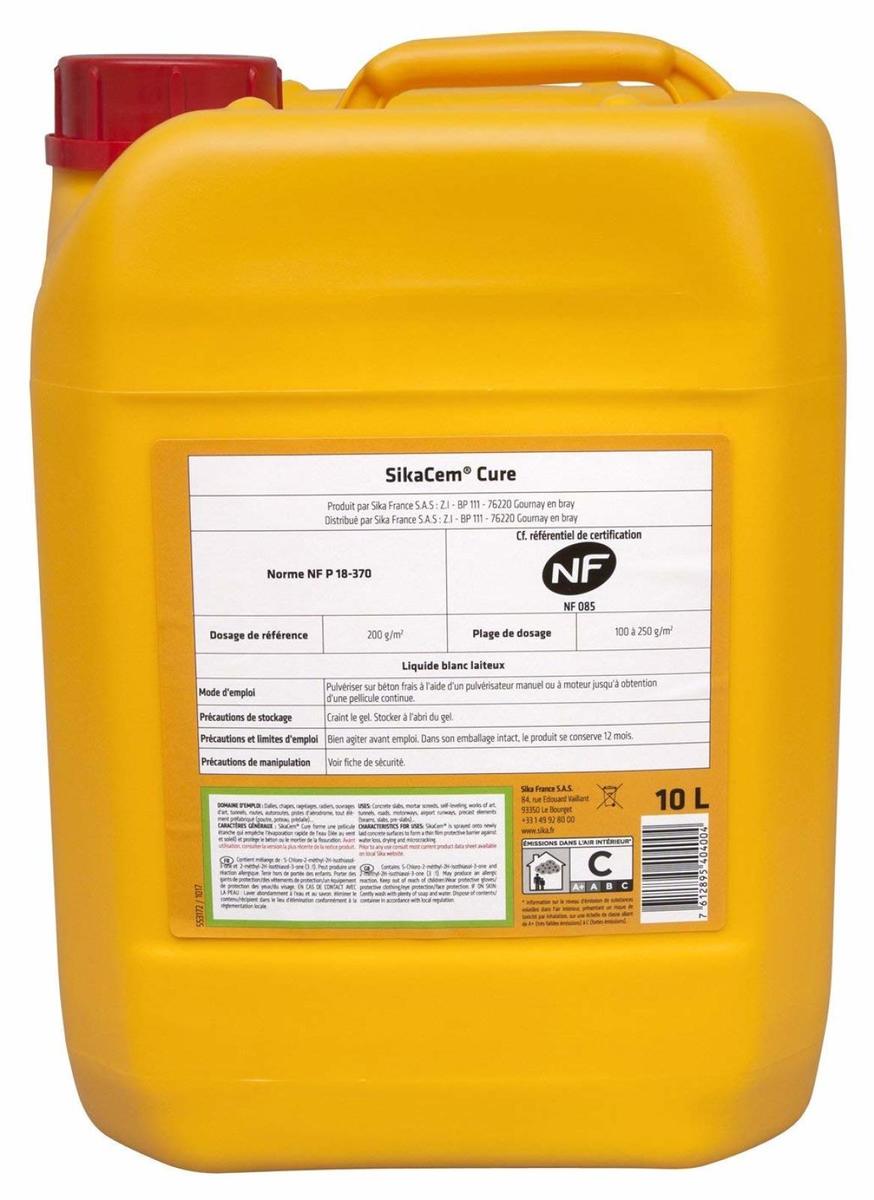 Produit De Cure En Phase Aqueuse Sika Sikacem Cure 10l