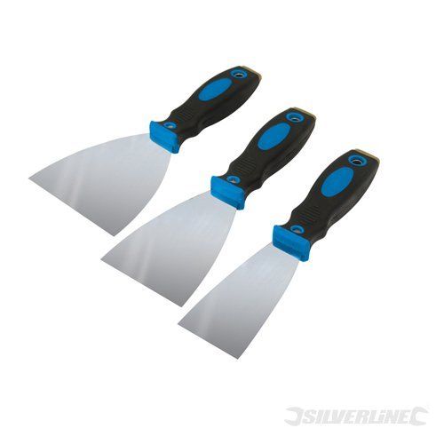 Jeu de 3 couteaux a enduire - 50, 75 et 100 mm 3 pcs - SILVERLINE