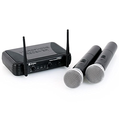 Micro Sans Fil - Skytec - Stwm712 - 50 Metres - Autonomie 8 Heures - Sorties Xlr Et Aux