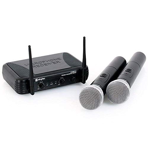 Micro Sans Fil - Skytec - Stwm712 - 50 Metres - Autonomie 8 Heures - Sorties Xlr Et Aux