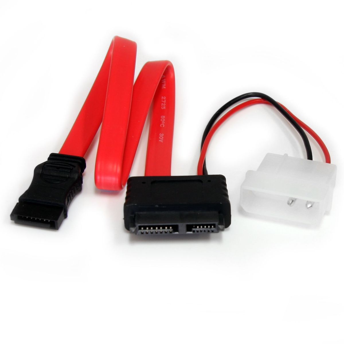 Startech Cable Adaptateur Slimline Sata Vers Sata De 30 Cm Avec Alimentation Lp4 - Convertisseur Slim Sata Vers Sata