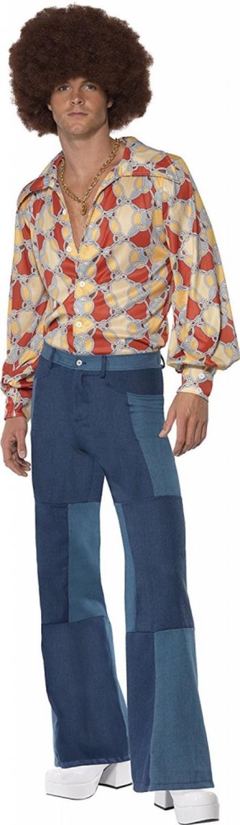 70s Deluxe Flared Trousers, Mens (l)