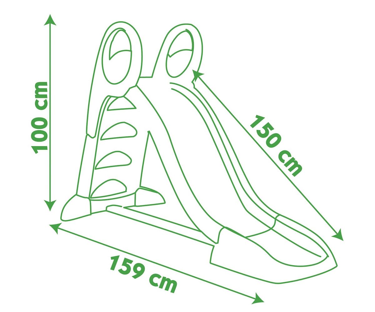 Toboggan Enfant Smoby Ks Glisse De 150 Cm Vert Et Orange Anti Derapant