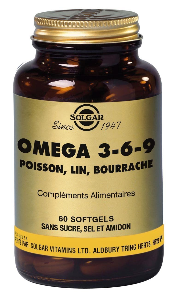 Solgar Omega 3-6-9 Poisson Lin Bourrache 60 Softgels