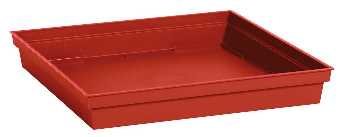 Soucoupe Toscane carree Rouge rubis L26,7x l26,7x H3 cm