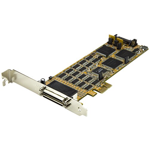 Carte PCI Express a 16 ports serie DB9 RS232, Adaptateur serie PCIe haute vitesse a faible encombrement