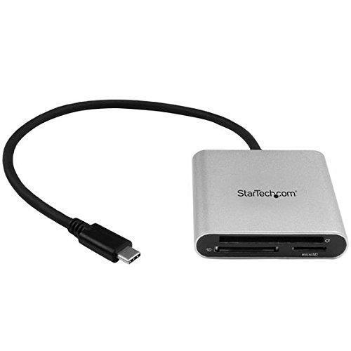 StarTech.com Lecteur et enregistreur multicartes USB 3.0 avec USB-C pour cartes memoire SD, microSD et CompactFlash - Cable USB-C integre - Lecteur de carte (CF I, CF II, MMC, SD, microSD, SDHC, microSDHC, SDXC, microSDXC) - USB 3.0