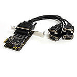 StarTech.com 4 Port RS232 PCI Express Serial Card w/ Breakout Cable - Serial adapter - PCIe - RS-232 x 4