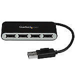 StarTechcom Hub USB 20 portable a 4 ports avec cable integre Concentrateur USB compact Mini hub USB 20 Concentrateur hub 4 x USB 20 Ordinateur de bureau