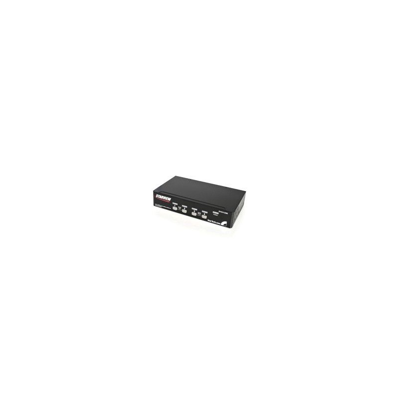 StarTech.com Commutateur KVM 4 Ports VGA Concentrateur USB, Montage en Rack - Switch KVM - 5x VGA Femelle - 8x USB Femelle