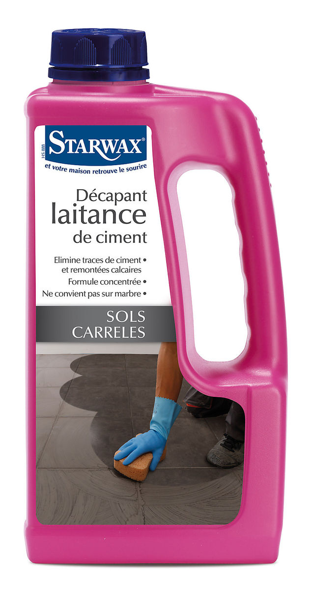 STARWAX DECAPANT LAITANCE DE CIMENT SOLS CARRELES 1 litre ref 5024