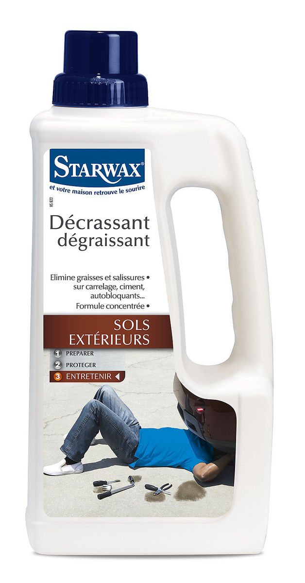 STARWAX NETTOYANT DECRASSANT DEGRAISSANT SOLS EXTERIEURS 1 LITRE REF 334