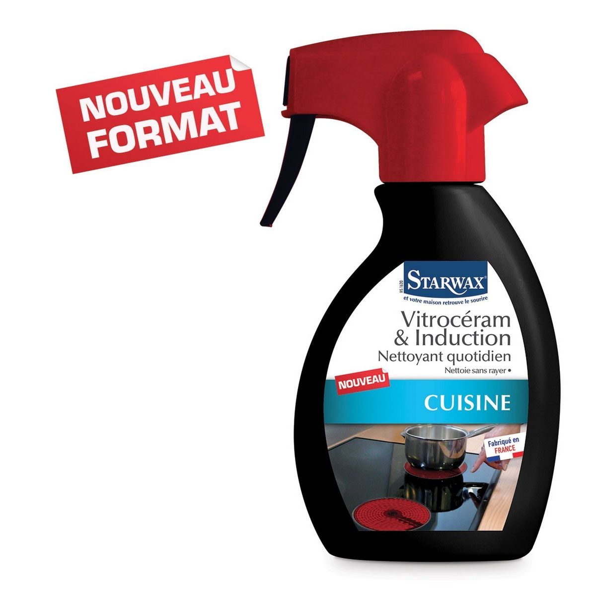 STARWAX NETTOYANT QUOTIDIEN VITROCERAMIQUE INDUCTION VAPORISATEUR 250 ML ref 248