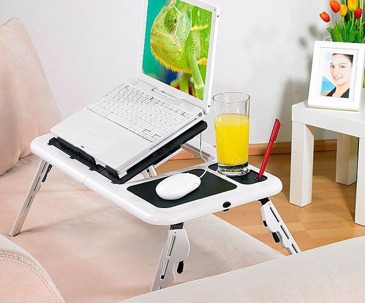 Support Ventile Pour Pc Portable - General Office - Pieds Reglables - 2 Ventilateurs Integres - 15.6 Max