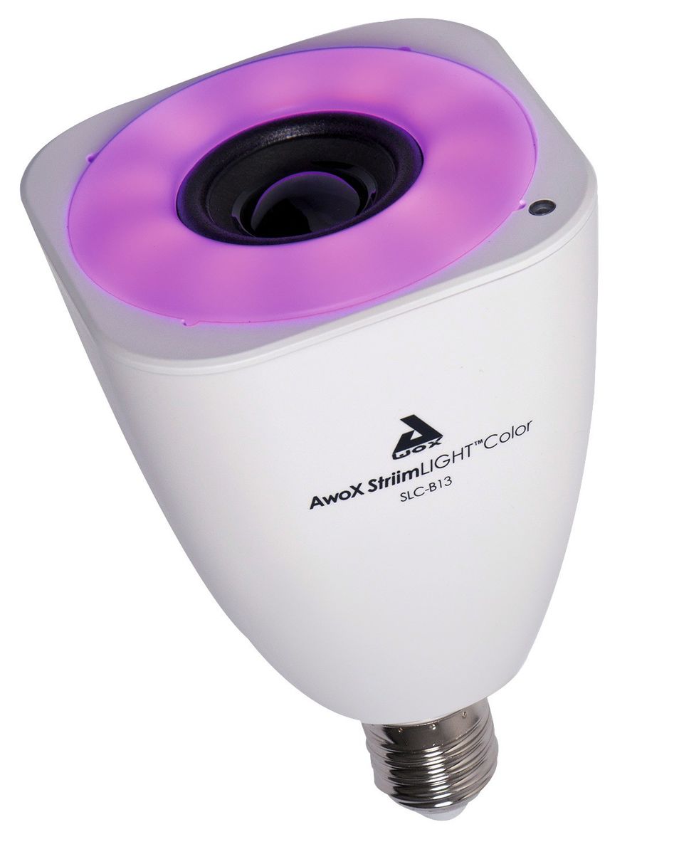 Awox Striim Light Color Ampoule Connectee E27 Haut Parleur Bluetooth Led 7w