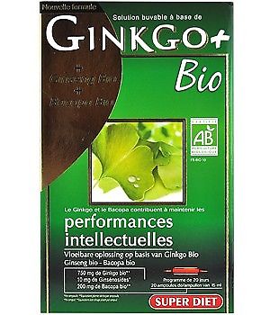 Superdiet Ginkgo Boost Rhodiole Guarana 20 Ampoules