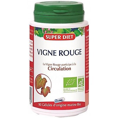 Super Diet Vigne Rouge - Circulation - 90 Gelules -SuperDiet