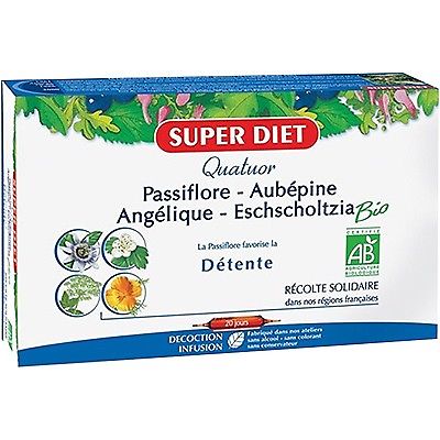 Super Diet Quatuor Angelique, Passiflore, Eschscholtzia, Aubepine - SuperDiet