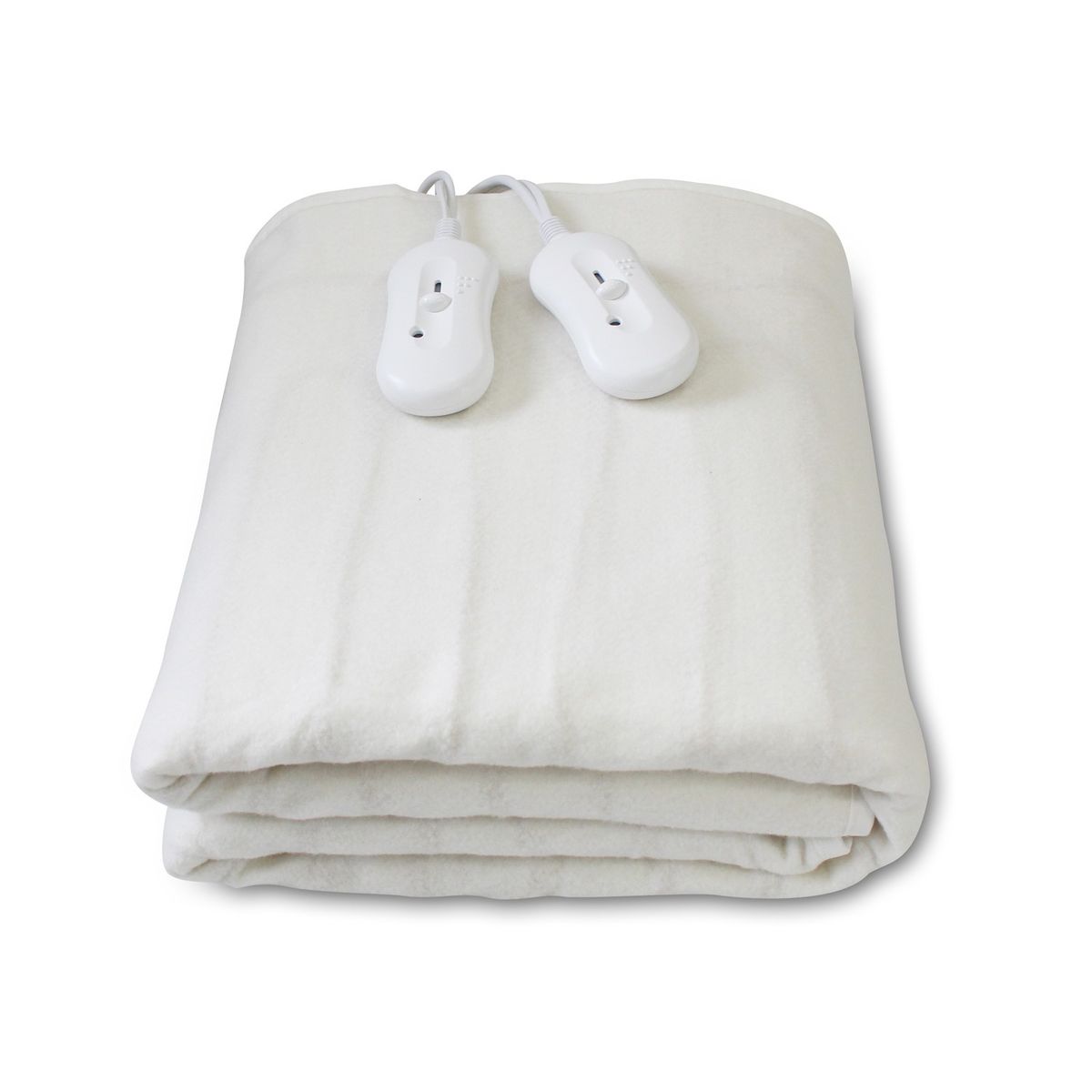 Surmatelas Chauffant - Todeco - Double 160x140 Cm - 2x60w - Commande A Distance - Blanc