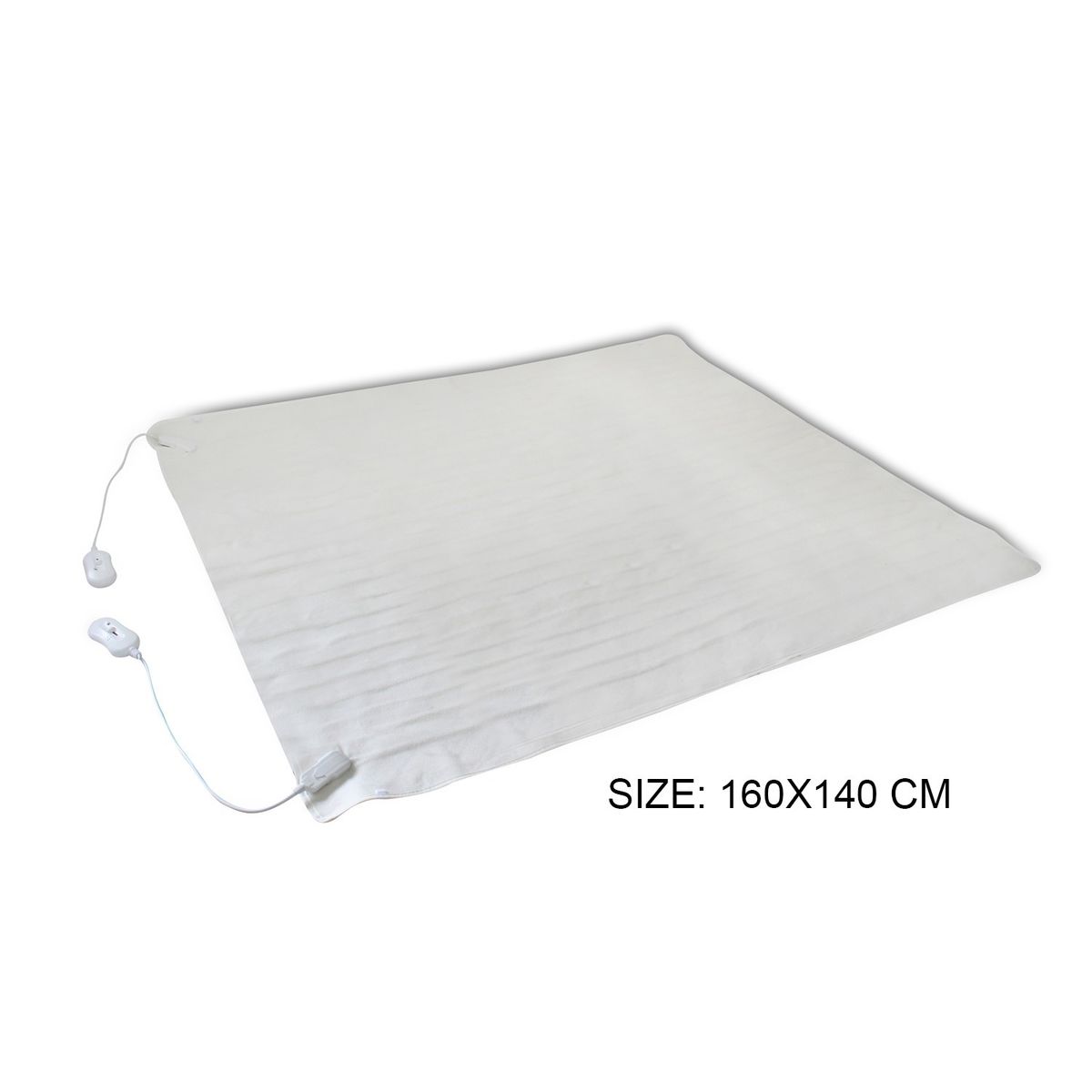 Surmatelas Chauffant - Todeco - Double 160x140 Cm - 2x60w - Commande A Distance - Blanc