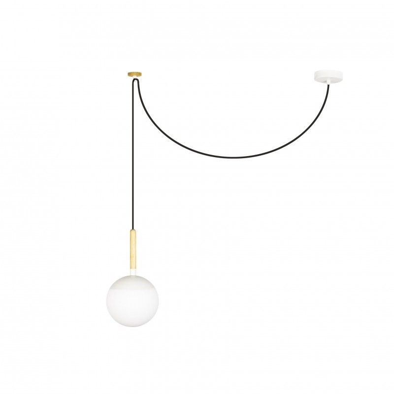 Suspension En Verre Blanc Mine - Faro Barcelona