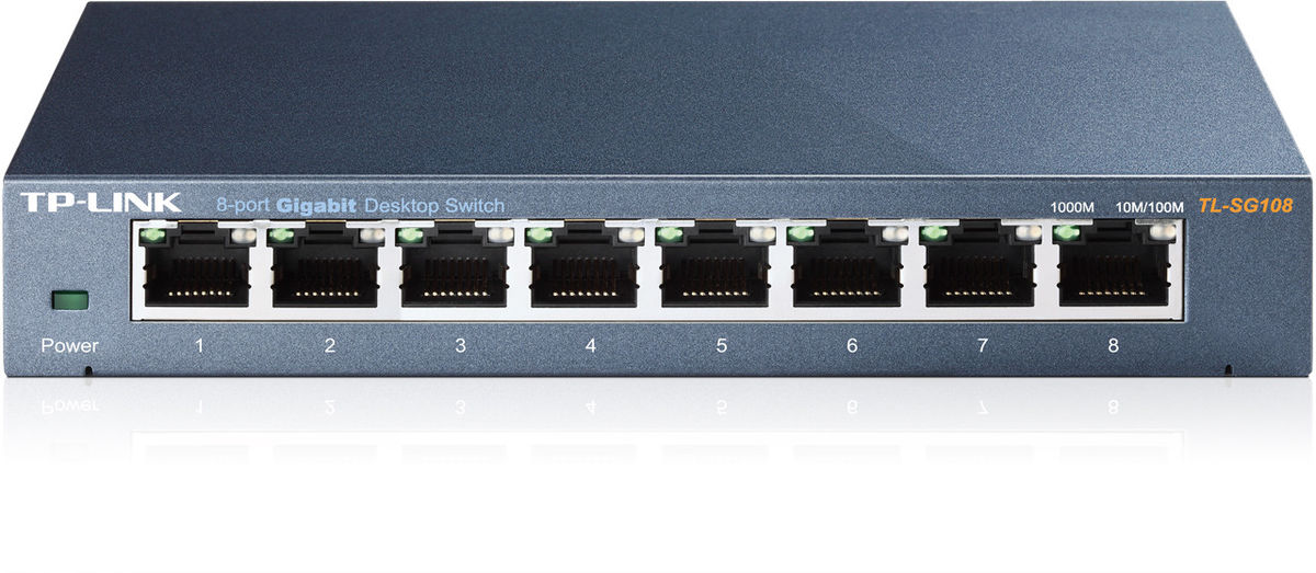 Switch Ethernet Gigabit 8 Ports Gigabit Hub Rj45 - Tp-link Tl-sg108e - Switch Manageable