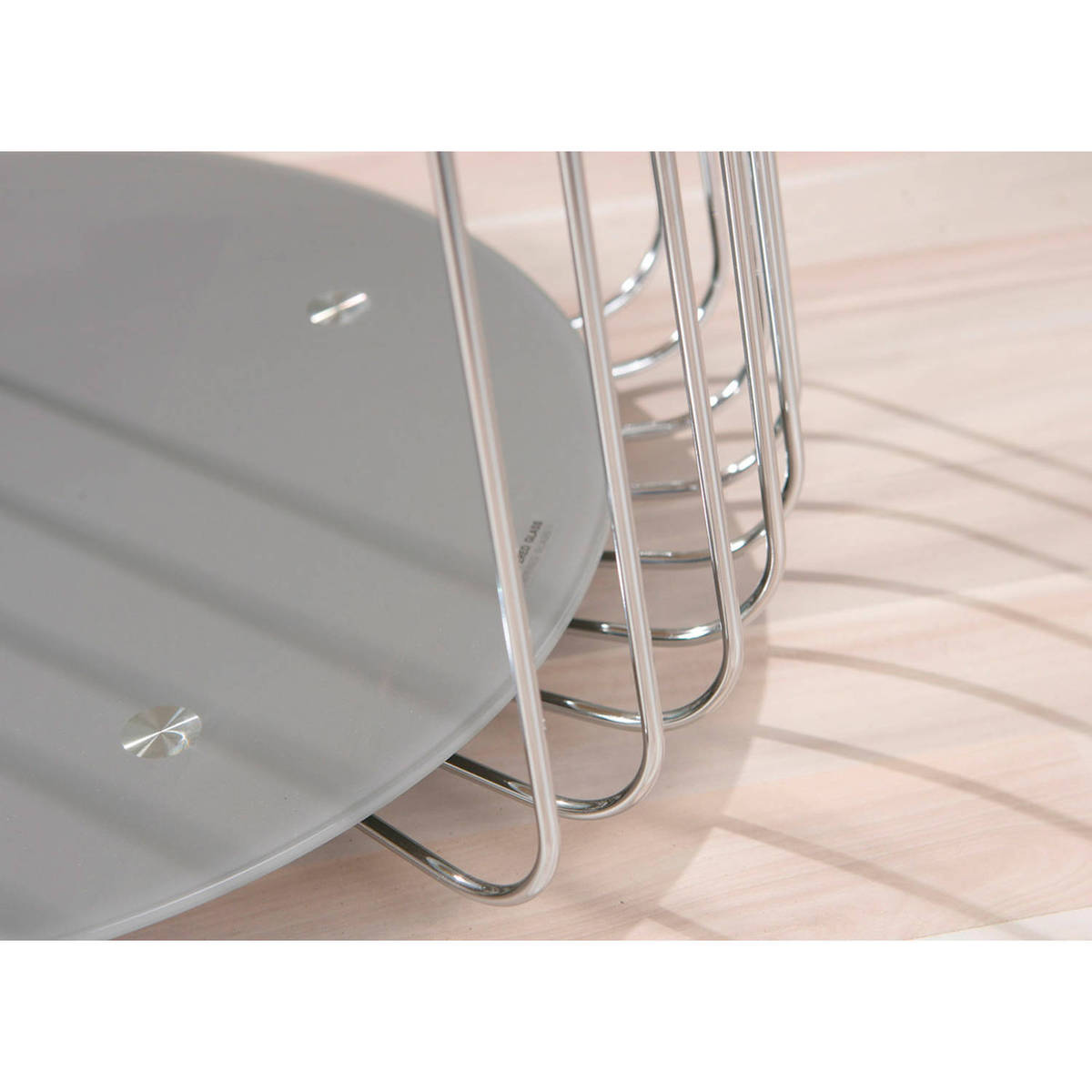 Table Basse Riva Cappucino-gris - Design Contemporain - Metal - 70x70x50cm