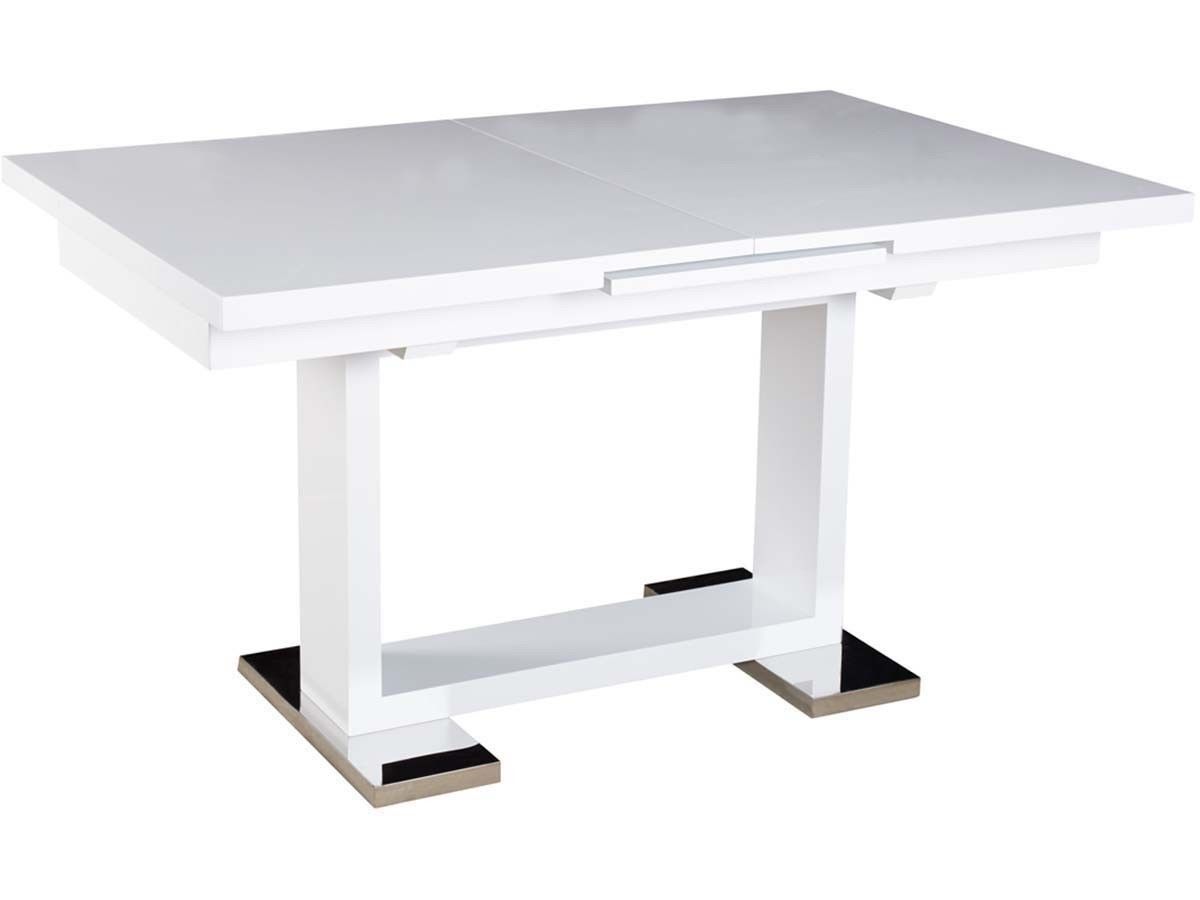 Table Repas Habitat Et Jardin Toda Blanc Rectangulaire Extensible