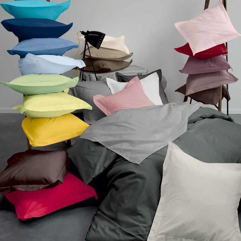 Taie Doreiller Coton Uni 60x40 Alu