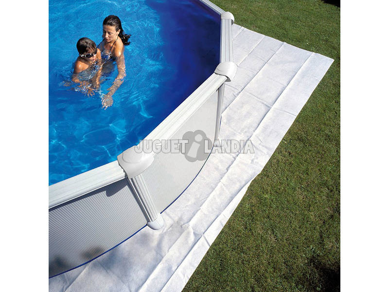 Tapis De Sol Feutrine Pour Piscine Gre - Ø 450/460 Cm - Protege Le Liner Des Racines - Traitement Imputrescible