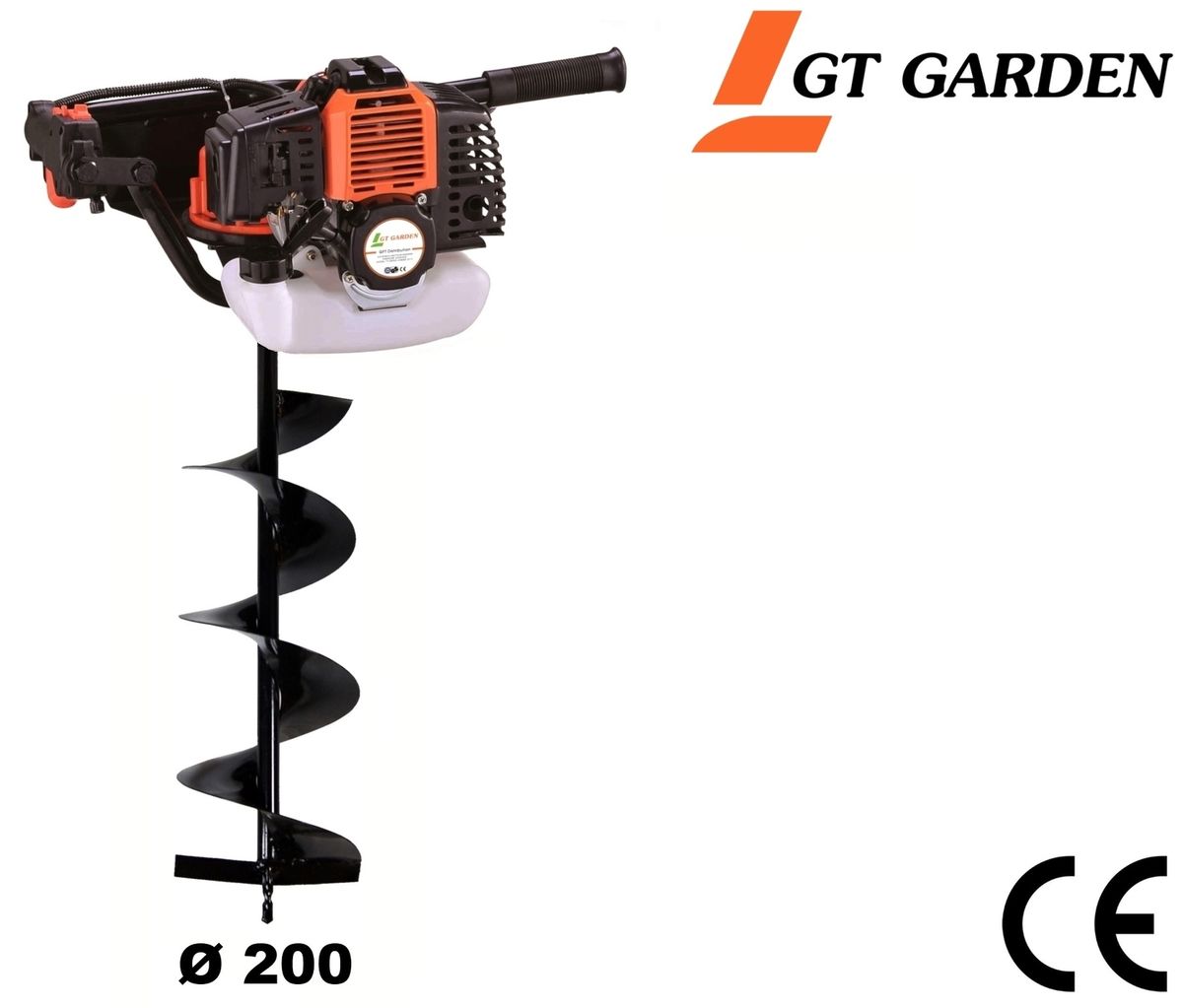Gt Garden Tariere Thermique 52 Cm3 3 Cv Meche 200 Mm