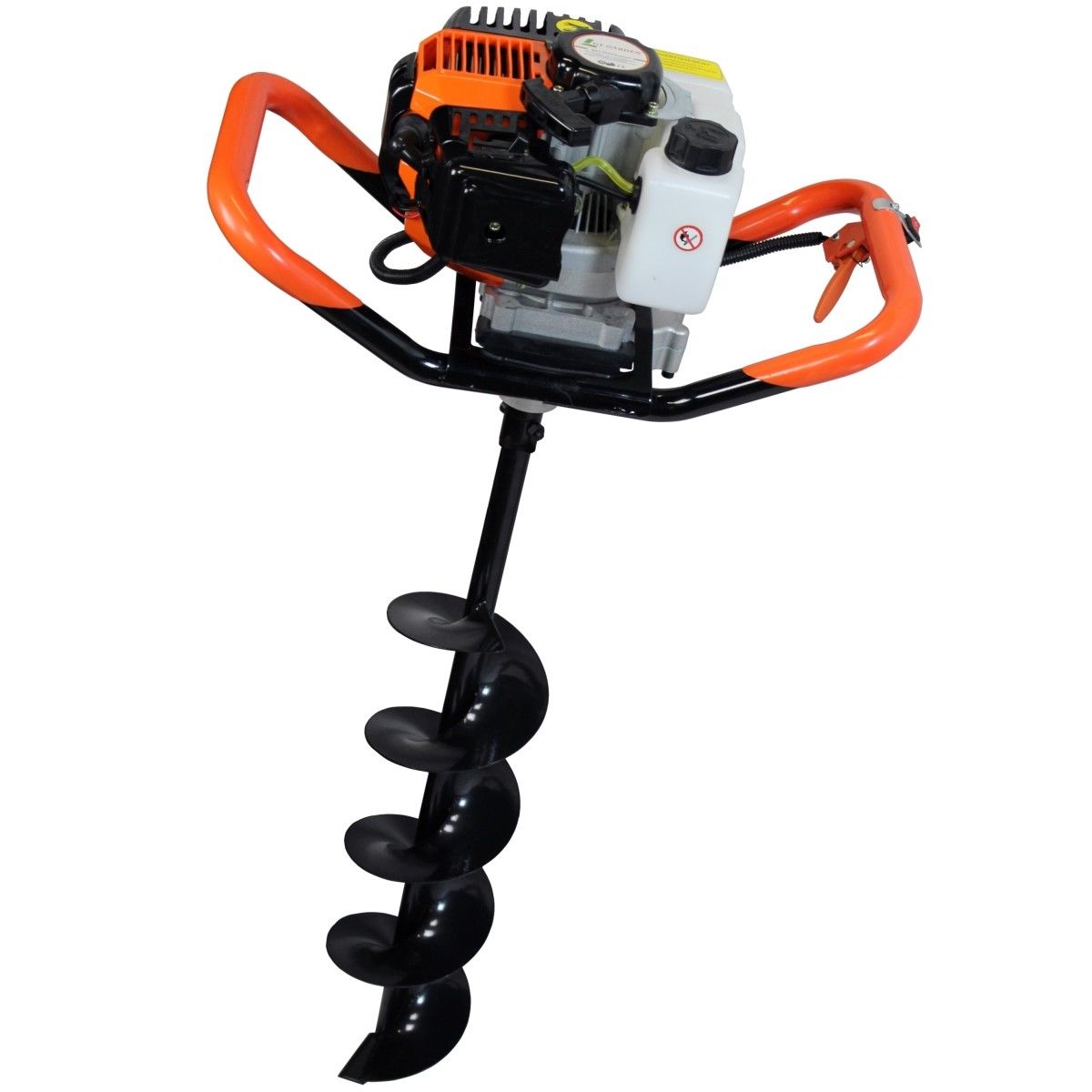 Tariere thermique 52 cm3, 3 CV + lot de 3 meches (100, 150 et 200 mm)