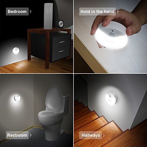 TeckNeta Lot de 3 Lampe adhesive LED - Veilleuse Automatique - Lumiere d'es