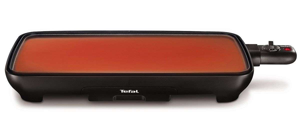 Tefal Plancha Electrique 6 A 8 Personnes Revetement Antiadhesif Thermostat Reglable Thermo Spot Bac A Jus Malaga Cb501812