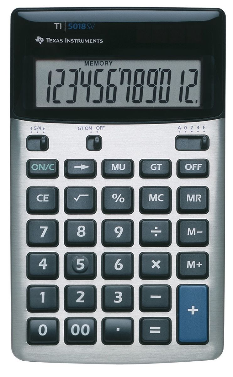 Texas Instruments TI 5018 Calculatrice euro 4 operations