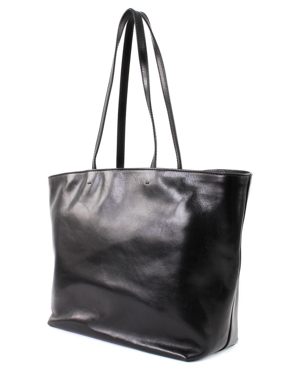 The Bridge Santacroce Shopper Sac Fourre Tout Cuir 32 Cm Nero Abb Oro