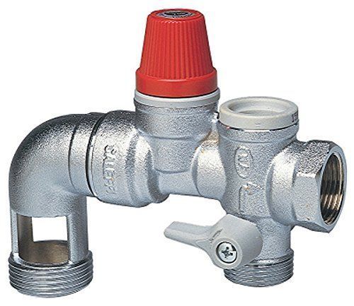 Securite du chauffe-eau - Groupe de securite coude 3/4  - Laiton chrome - Caleffi