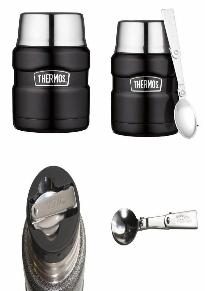 Thermos Porte-aliments King Noir Mat (+ Cuillere) 47 Cl