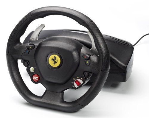 Ensemble De Pilotage Avec Volant Et Pedalier Thrustmaster Ferrari 458 Italia Compatible Pc Et Xbox 360