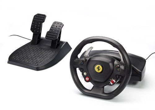 Ensemble De Pilotage Avec Volant Et Pedalier Thrustmaster Ferrari 458 Italia Compatible Pc Et Xbox 360