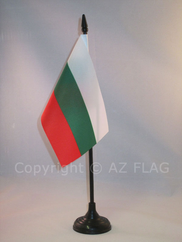 Az Flag Drapeau De Table Bulgarie 15x10c...